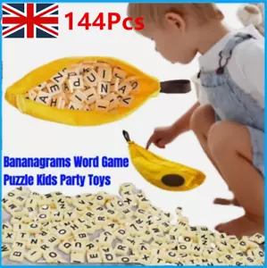 Bananagrams Game Crossword Family Night Fun Word Play Bag Education 144 Tiles - Imagen 1 de 20