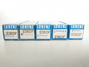 5 X E180F LORENZ NOS/NIB.1950´S.BLACK PLATES SQUARE GETTER. GOLD. 3MICA MATCHEDÑ - Picture 1 of 5