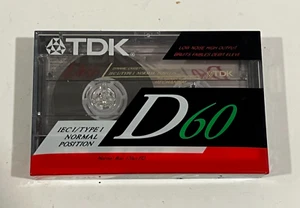 TDK D60 IECI/Type 1 High Output Audio Cassette Tape, New Sealed - Picture 1 of 3