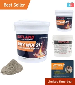 Dry Mix Refractory Mortar for Fireplace Repair - No Heat Cure, Dark Gray 10 lb - Picture 1 of 9