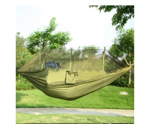 Camping Hammock, Portable Double Hammock with Net, 600lbs Load 2 Persons Hammock - Picture 1 of 8
