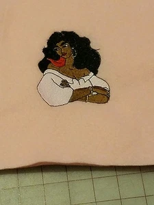 Manta para bebé de lana bordada personalizada hecha a mano con esmeralda - Imagen 1 de 1