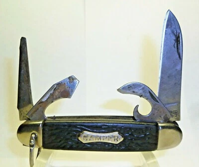 CUCHILLO CAMPER CIERVO DE COLECCIÓN SCOUT CAMPING HOBO Foto 1 de 4