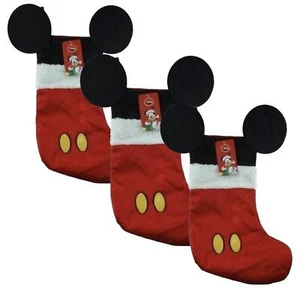 Lot of 3! Full Size Disney’s Mickey Mouse Christmas Stockings 18” - Picture 1 of 2