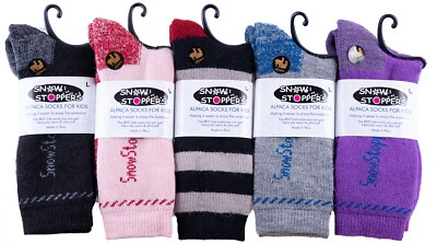 Meias de lã alpaca premium SnowStoppers para crianças - Imagem 1 de 4