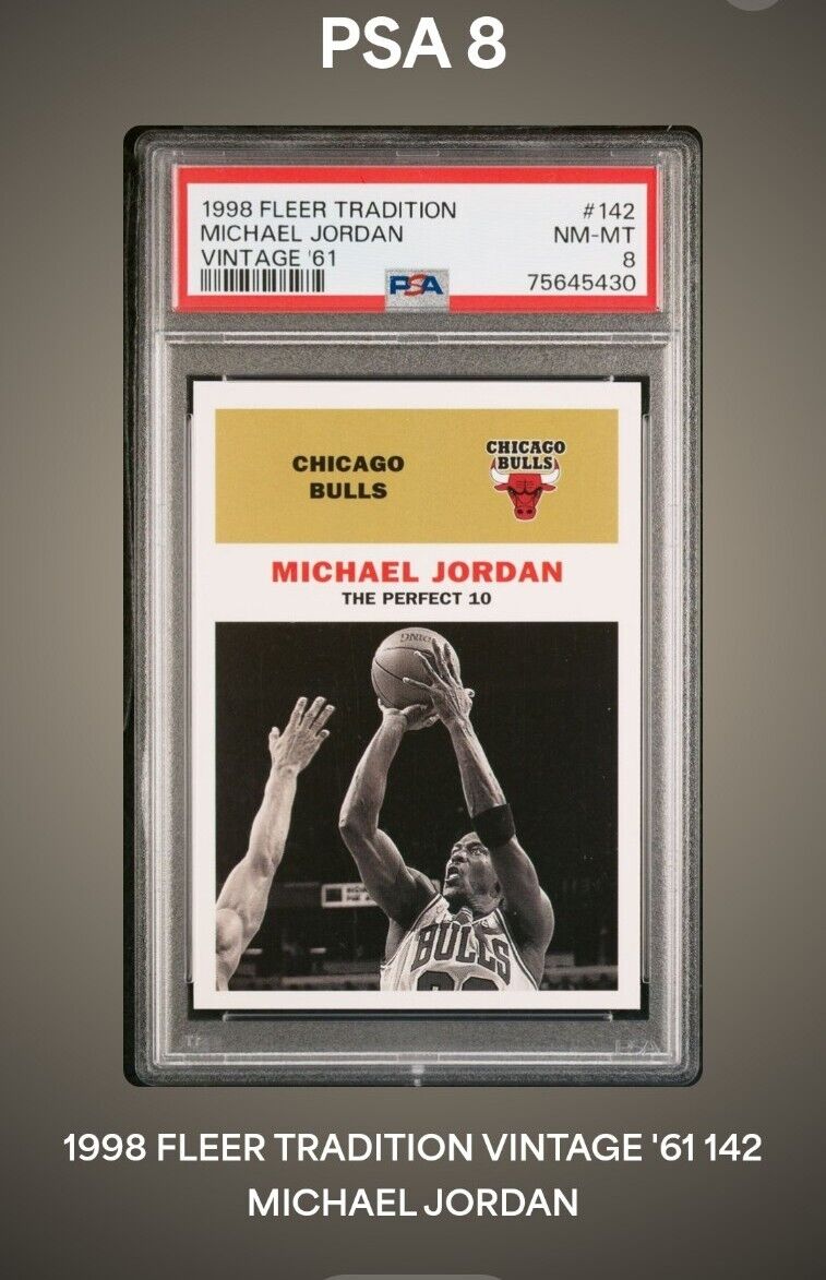 1998 Fleer Tradition Vintage '61  Michael Jordan #142 PSA 8 NM-MT