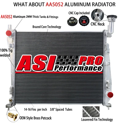 3 Row Aluminum Radiator for 2011-2021 Jeep Grand Cherokee Dodge Durango 3.6 5.7L Foto 1 de 4