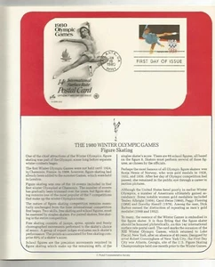 Estampilla postal de Estados Unidos 1980-01-15 1980 Juegos Olímpicos de Invierno Atlanta GA matasellos 1er día CVR - Imagen 1 de 1