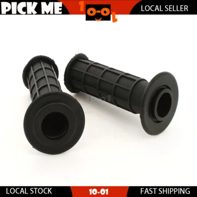 Par de empuñaduras de goma negras de 7/8" para motocicleta Honda CR450R ELSINORE 1981 Foto 1 de 4