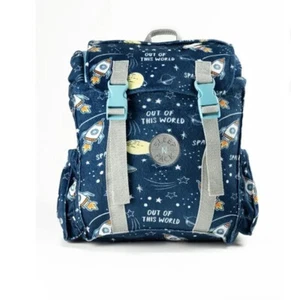 Mimish Sleep -N-Pack, 50 F Packable Kid8s Bag & Backpack Space & Rockets Print - Picture 1 of 7