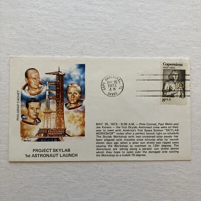 Project Skylab 1st Astronaut Launch Commemorative Cover 5-25-73 Philgraf Cachet - Image 1 of 4