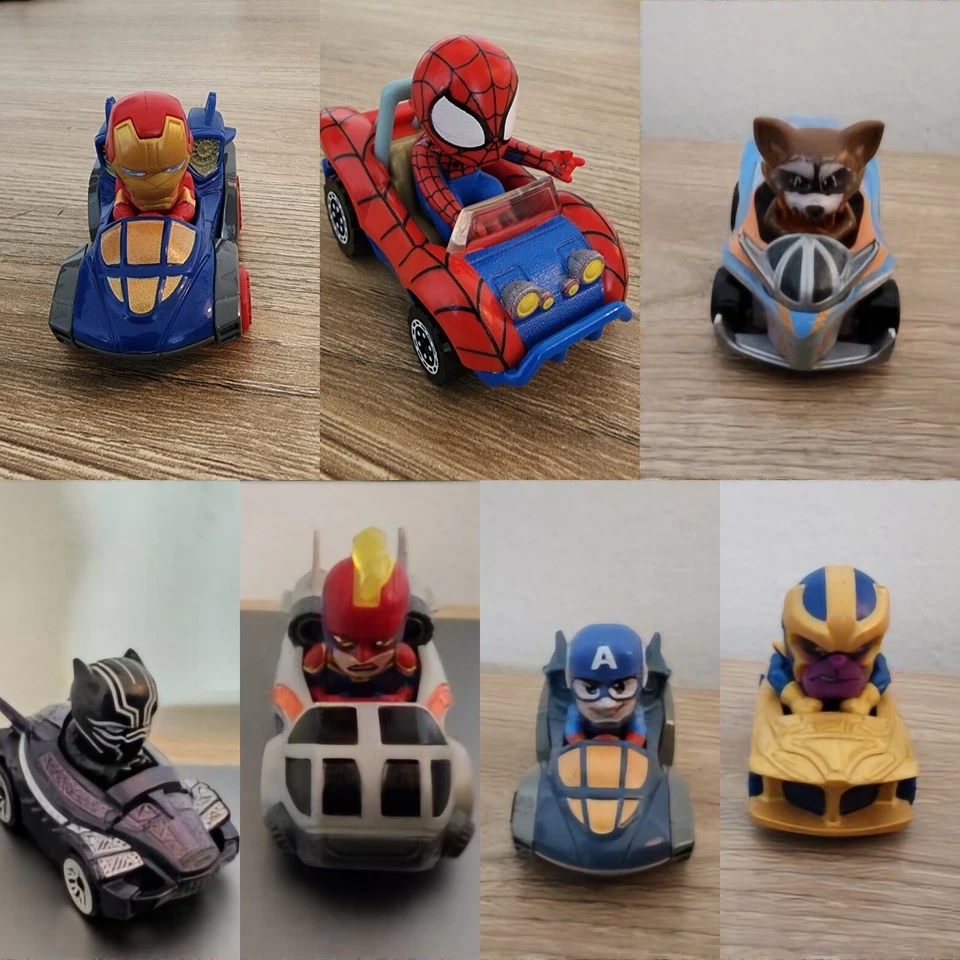 Hot Wheels Racer Verse Marvel Spider-man Iron Man Rocket Racoon Black Panther - Image 1 of 1