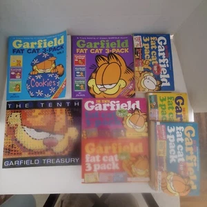 Garfield Fat Cat 3er Pack von Jim Davis 8 Stück. 3. - 6., 10., Band 1 & 2 und - Bild 1 von 14