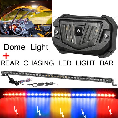 For 2017+ Can-Am Maverick X3 MAX UTV Interior LED Dome Lights+ 37" LED Light Bar - Image 1 of 4