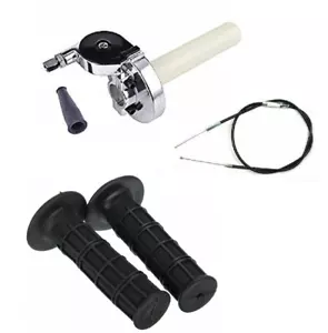 Gunnar Gasser Style Twist Throttle w Grips & Cable Polished Mikuni VM32 - Bild 1 von 1