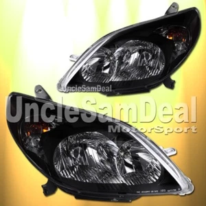 FOR 03-08 TOYOTA MATRIX CLEAR BLACK HOUSING OE STYLE HEADLIGHTS DIRECT FIT PAIR - Bild 1 von 2