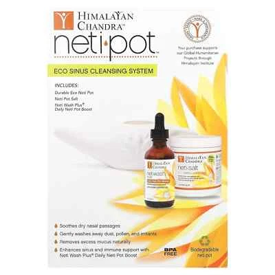 Neti Pot, Sistema de Limpieza Sinusal Eco, Kit de 3 Piezas NUEVO Foto 1 de 3
