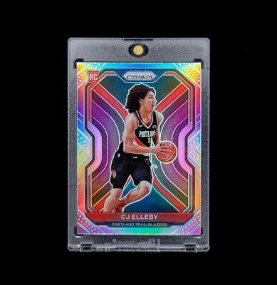 CJ Elleby RC - 2020-21 NBA Panini Prizm Silver Holo SP Rookie Trailblazers #283 - Image 1 of 2
