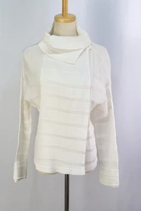Special Price! ISSEY MIYAKE White Pleats Jacket 108 9776 - Picture 1 of 8