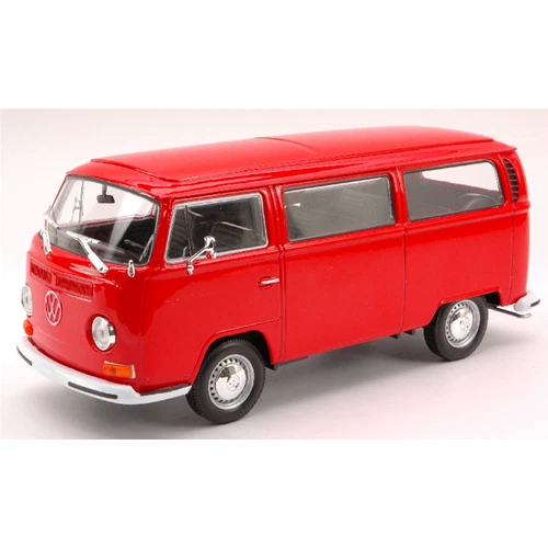 VW T2 BUS 1972 RED 1:24 Welly Auto Stradali Nouveau modèle - Photo 1/1
