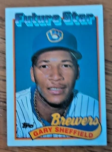 1989 Topps Baseball Card #343 GARY SHEFFIELD Milwaukee Brewers Future Star MINT - Picture 1 of 2
