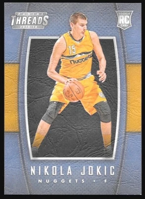2015-16 Panini Threads 241 Nikola Jokic RC Leather SP RARE Rookie - Nuggets - Image 1 of 2