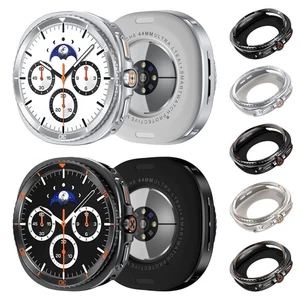 Estuche de metal duro resistente marco de reloj parachoques para Samsung Galaxy Watch 8 40 mm 44 mm - Imagen 1 de 28