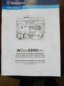 Westinghouse  WGen5300DF Dual Fuel Portable Generator. Brand new.  - Picture 1 of 1