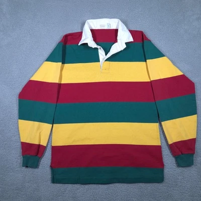 Camisa de Rugby Brooks Brothers De Colección Hombres M Brooksgate Polo a Rayas Grandes Hecha en EE. UU. Foto 1 de 4