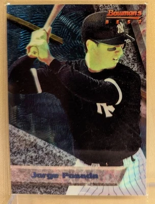 1994 ПЕРВЫЙ 1-й Bowman's Best СИНИЙ NO29 Хорхе Посада Янкиз РЕДКИЙ ДЕБЮТАНТ RC - Изображение 1 из 2