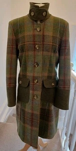 House Of Bruar Saxony Tweed Coat Size 12 Excellent Condition Multicoloured. B281 - Picture 1 of 14
