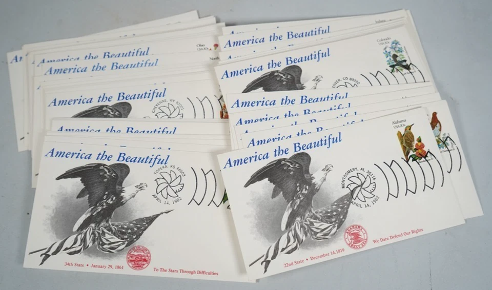 US 1982 FDC FULL SET STATE BIRDS KMC VENTURE FIRST DAY COVERS - Image 1 of 4