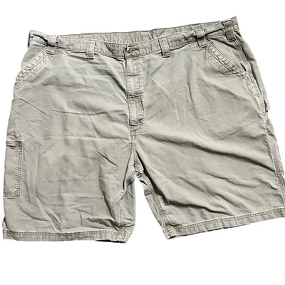 Carhartt Mens Beige Canvas Carpenter Shorts Size 50 Original Fit - Image 1 of 4