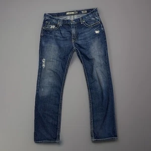Buckle BKE Carter Grunge Blue Denim Jeans Men’s 36L - Picture 1 of 4