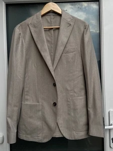 Eleventy Men's Blazer Size 48 M Beige Made In Italy Lana Wool - Picture 1 of 10