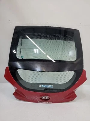 12 13 HYUNDAI VELOSTER TRUNK HATCH DECKLID ASSEMBLY RED wo REAR VIEW CAMERA Foto 1 de 4