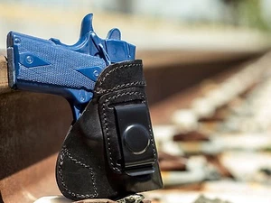 Colt Defender 1911 3" 9mm, 45ACP | Full Grain Leather IWB Conceal Carry Holster - Picture 1 of 15