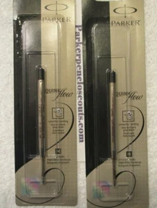 NEW PARKER 3 Genuine Ballpoint Refills Black ink Packaged Made in France - Picture 1 of 2
