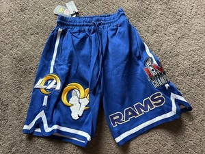 Pro Standard NFL Blue LA RAMS Shorts Size S Super Bowl - Picture 1 of 7