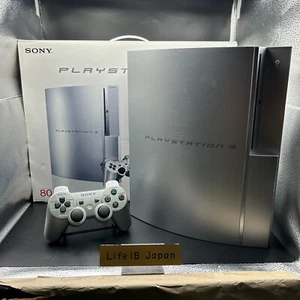 Sony PS3 Satin Silver 80GB CECHL00 Console with Box PlayStation 3 System - Picture 1 of 23