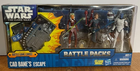 Star Wars Clone Wars Battle Packs Cad Bane's Escape Action Figure Set 2011 Cover