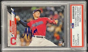 James Karinchak Signed 2020 Topps Rookie Card Guardians PSA/DNA Slabbed - Picture 1 of 2