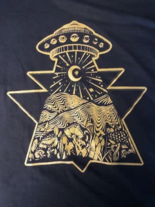 "Mushroom Field" Psychedelic Unisex T-Shirt Gr. M Dark Navy SOL's - Bild 1 von 2