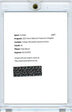2023 Panini National Treasures Puka Nacua Auto Redemption Blue Signatures #46