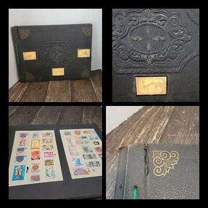 Vintage Military WWI Era Personal Stamp Album Ww1-70s 32 Countries Scrap Book - Picture 1 of 21