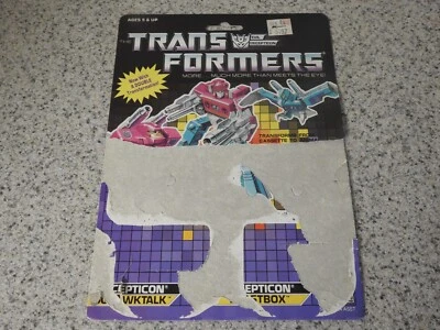1987 Transformers G1 SQUAWKTALK BEASTBOX Full Cardback Kmart Price Sticker - Image 1 of 2