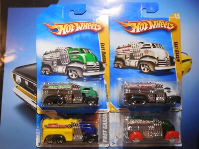 HOT WHEELS FAST GASSIN GMC C.O.E. FUEL TRUCK LOT 4 VIDEO GAME HEROES NEW MODELS - Image 1 of 4
