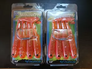 New RIP TIDE Ultimate Inshore 4 1/2" Minnow Color: Pink / Yellow 2 pack - Picture 1 of 4