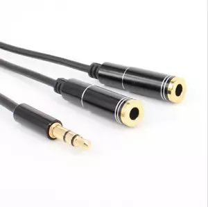 3.5mm Stereo AUX Jack 1 Male to 2Female Y Splitter Earphone Audio Cable 30cm - Picture 1 of 4