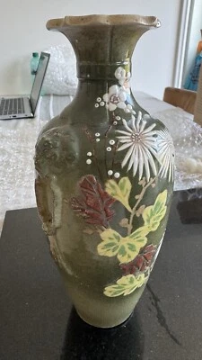 Antique Japanese Kinkozan  Elephant Trunk Meiji Vase - Image 1 of 4